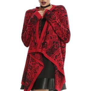 Hot Topic Skull Draped Cardigan NWT